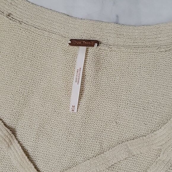 Free People Ivory Criss-Cross Front Sweater - Picture 3 of 6